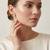 Wo  Set of 3 Rose-Gold-Plated Pear-Beaded Earrings