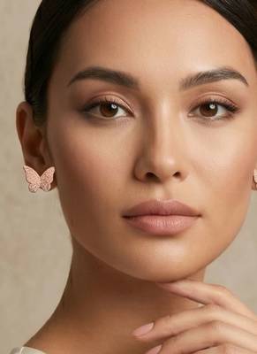 Wo  Set of 3 Rose-Gold-Plated Pear-Beaded Hoop Earrings 3