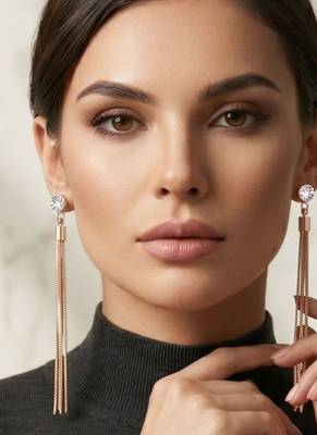 Wo  Set of 3 Rose-Gold-Plated Pear-Beaded Hoop Earrings 5