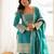 Blue vichitra silk fabric with embroidery sequence dori and jari work,top with duppta set