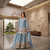 Sky blue embroidery work kurta sharara set with dupatta