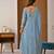 Sky blue embroidery work kurta sharara set with dupatta