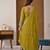 Olive green embroidery work kurta sharara set with dupatta