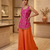 Women's ethnic embroidered sleeveless top sharara set