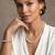 Classic White Pearl Necklace Set with Earrings     Traditional Pearl Necklace Set for Wo 