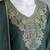 Bottlegreen silk embroidered kurta with palazzo and dupatta set