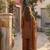 Brown silk embroidered kurta with palazzo and dupatta set