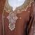 Brown silk embroidered kurta with palazzo and dupatta set