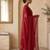 Red roman two tone embroidered kurta with palazzo and dupatta set