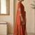 Orange roman two tone embroidered kurta with palazzo and dupatta set