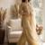 Beige cosmos with sequin work kurta with palazzo dupatta set