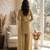Beige cosmos with sequin work kurta with palazzo dupatta set