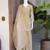 Beige cosmos with sequin work kurta with palazzo dupatta set