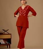 Rust cotton flex co-ord set