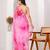 Pink shaded georgette saree with gota patti jaal work