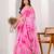Pink shaded georgette saree with gota patti jaal work