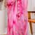 Pink shaded georgette saree with gota patti jaal work