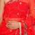 Red georgette saree with aari & sequins work