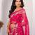 Magenta pink georgette saree with aari work