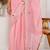 Pink georgette saree with aari work
