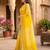 Yellow shaded chiffon saree with gota patti work