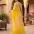 Yellow shaded chiffon saree with gota patti work