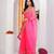 Pink shaded chiffon saree with gota patti work