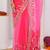 Pink shaded chiffon saree with gota patti work