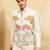 White velvet multi thread & sequence embroidered wok jacket with unstitched pant
