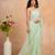 Light green chiffon saree with gota patti & cut dana work