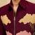 Maroon khadi silk velvet multi thread & sequence embroidered wok jacket with unstitched pant