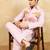 Pink khadi silk velvet multi thread & sequence embroidered wok jacket with unstitched pant