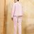 Pink khadi silk velvet multi thread & sequence embroidered wok jacket with unstitched pant