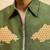 Green velvet multi thread & sequence embroidered wok jacket with unstitched pant