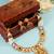   Gold plated traditional temple necklace jewellery with earrings set for wo ::Girls 
