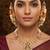   Gold plated traditional temple necklace jewellery with earrings set for wo ::Girls 