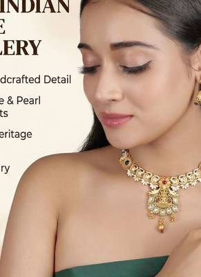   Gold plated traditional temple necklace jewellery with earrings set for wo ::Girls  5