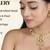   Gold plated traditional temple necklace jewellery with earrings set for wo ::Girls 