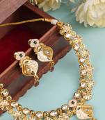   copper temple rajwadi style jewellery set      