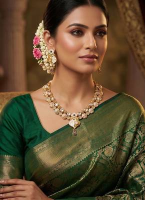   copper temple rajwadi style jewellery set       2