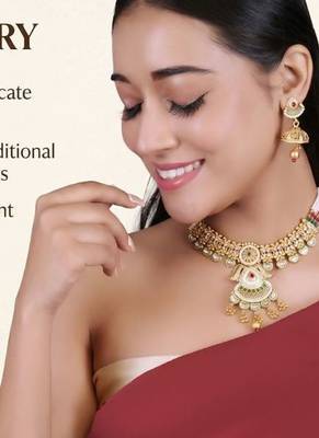   copper temple rajwadi style jewellery set       4