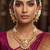   Gold plated traditional temple choker necklace jewellery with earrings set for wo ::Girls