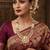   Gold plated traditional temple choker necklace jewellery with earrings set for wo ::Girls