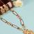   Exquisite gold-plated temple necklace set for a wedding look  