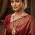   Exquisite gold-plated temple necklace set for a wedding look  