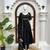 Black vichitra silk anarkali suit set with sequins work & dupatta