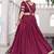 Chanderi with Fine Zari Weaving & Lace Finish Lehenga Set - Full stitched free size