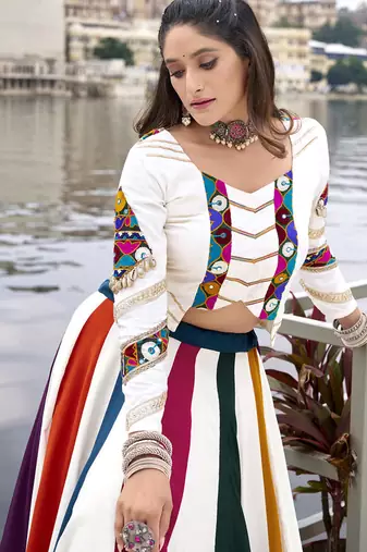 Rayon with Exquisite Gota Patti Detailing Lehenga Set - Full stitched free size