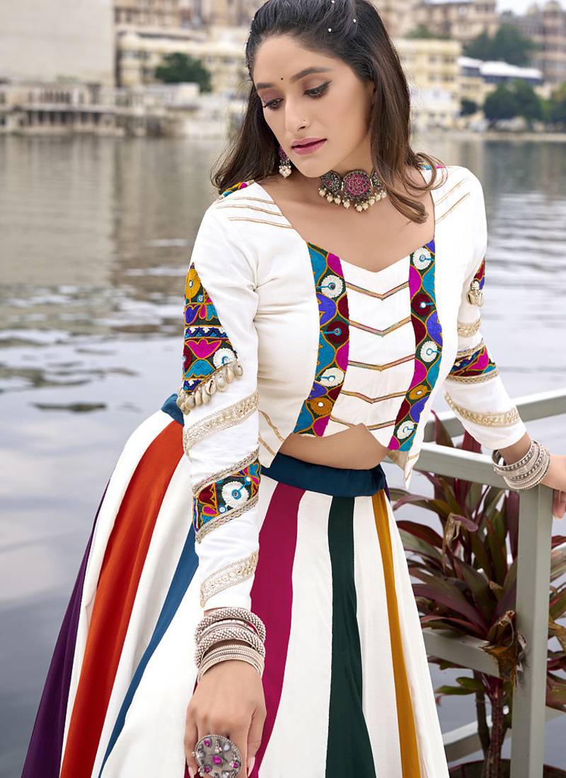 Rayon with Exquisite Gota Patti Detailing Lehenga Set - Full stitched free size