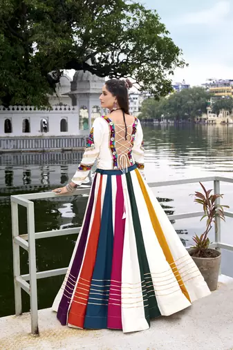 Rayon with Exquisite Gota Patti Detailing Lehenga Set - Full stitched free size